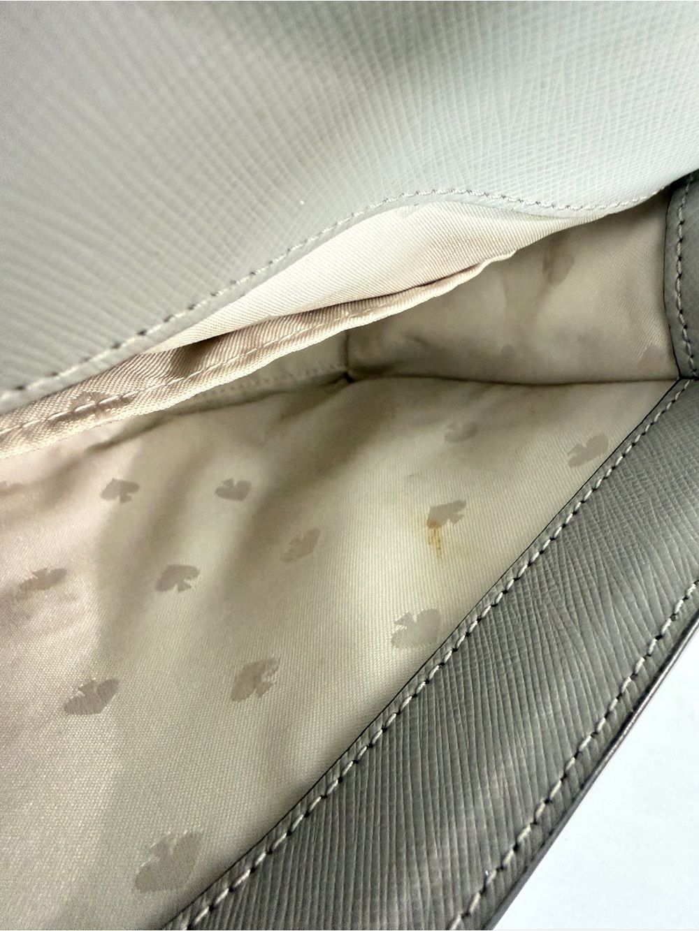 Kate Spade Womens Carson Saffiano Leather Colorblock Flap Crossbody Bag White - Picture 6 of 9